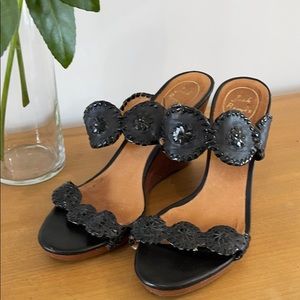 Jack Rogers Luccia Black Leather Sandals